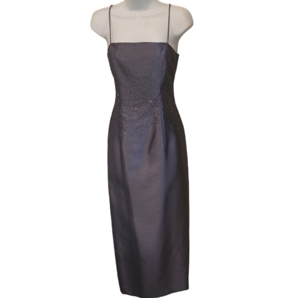 Alex Evenings Beaded Spaghetti Strap Formal Prom Dress NWT